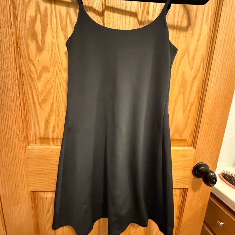 Girlfriend Collective Black Slip Mini Dress